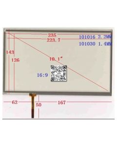 10.1 Inch Touch Screen 235mm x 143mm TOP TOUCH 101016 101030 For Computer USB Currency