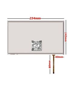 10.1 Inch 4 Wire 234mm x 142mm Resistance Touch Screen Replacement