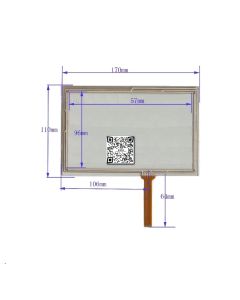 7 Inch 8 Wires Resistive 170mm x 110mm Touch Panel For Car DVD 170110 GPS Navigator Screen