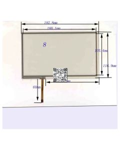 8 Inch 4 Wire Resistance Touch Screen 193mm x 117mm GPS Navigation