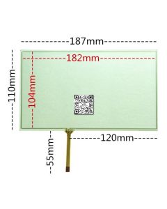 8 Inch 4 Wire Resistive 186mm x 110mm Universal Car GPS Navigation Touch Screen