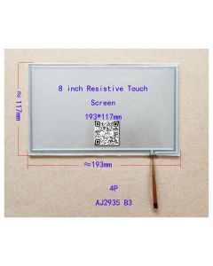 8 Inch 4 Wire Touch Screen Resistive Sensor Digitizer For Car Radio Robot 193mm x 117mm