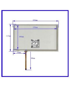 8 Inch 4 Wire 193mm x 117mm HLD TP 3046 Resistive Touch Screen